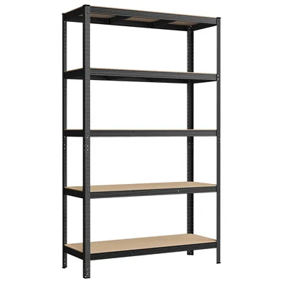Produktbild von SONGMICS Schwerlastregal, Lagerregal, Kellerregal, 200 x 120 x 60 cm, bis 875 kg belastbar, 5 verstellbare Ablagen, Metallregal, Steckregal, Werkstattregal, schwarz GLR060B01