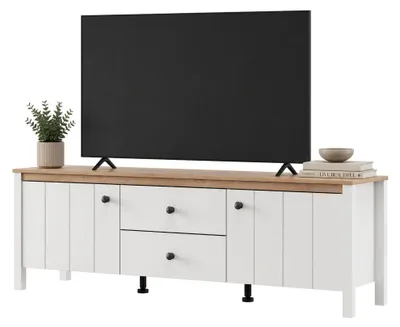 Produktbild von Zavatt - TV-Schrank, 163x40x53h cm Weiß Matt, eine Schublade