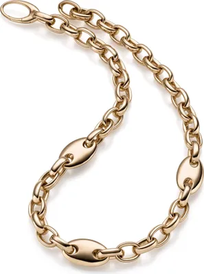 Produktbild von 11mm Phantasie-Kette Ankerkette Halskette Collier aus 585 Gold Rotgold 60cm