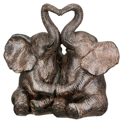 Zdjęcie produktu dla Gilde Figur, Elefant, "Tarangire", Kunstharz, braun, VE 3, L. 18 cm, B. 18 cm, H. 12 cm