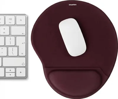Produktbild von imoshion Ergonomisches Mauspad - Mauspad mit Handgelenkstütze - 30 x 25 cm - Bordeaux