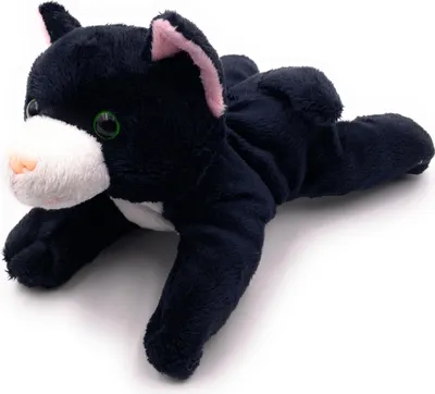 Produktbild von Onwomania Plüschtier Stofftier Kuscheltier Kater Stubentiger Katze Länge 17 cm Schwarz