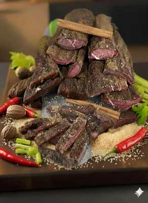 Produktbild von 250 Gramm Beef Jerky Biltong Sweet Chili am Stück/Stix zum selberschneiden