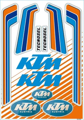 Imagen del producto de Hojas de calcomanías KTM vintage