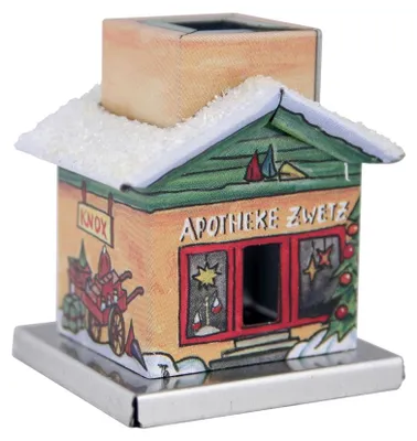 Produktbild von KNOX - Mini Räucherhaus - The Little One - Apotheke - ca. 4,5cm - für Räucherkerzen Größe S (Klein) - aus Metall