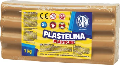 Obrázek produktu pro Plastelína 1kg Astra hnědá světlá