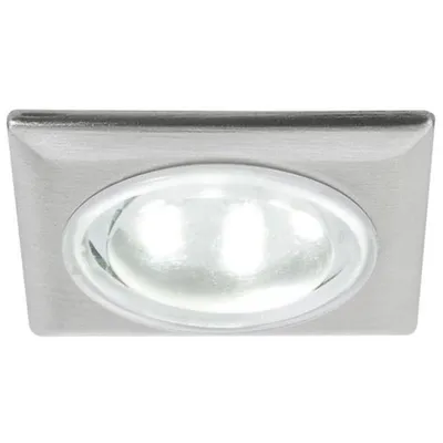 Produktbild von Nice Price Mini Einbauleuchten LED eckig 5x0,5W 3,6VA 230/12V 35x35mm Eisen gebürstet/ Metall2893