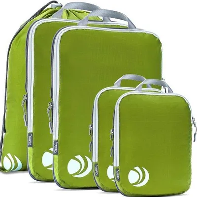 Produktbild von Famanu Packwürfel Set Kompressionspackwürfel für Reisen - Grüne Farbe