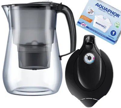 Produktbild von Filterkanne Aquaphor Onyx 4,2 l Schwarz mit Maxfor+ Filter 200 l BPA-frei