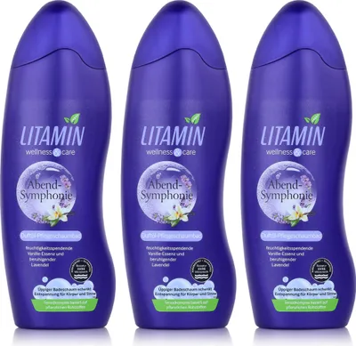 Produktbild von LITAMIN Duftöl-Pflegeschaumbad Abend-Symphonie 750ml Wellnes & Care (3er Pack)