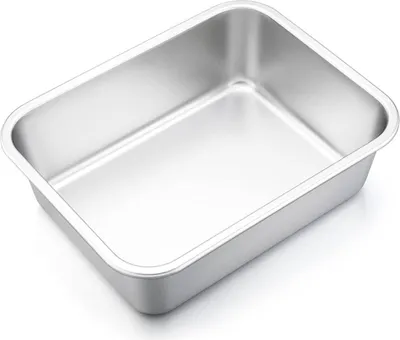 Zdjęcie produktu dla Joyfair prostokątne naczynie do lasagne ze stali nierdzewnej 32x25x8cm Można myć w zmywarce
