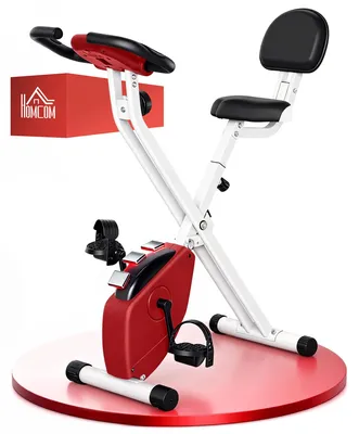Produktbild von HOMCOM Heimtrainer Fahrradtrainer mit 8 stufig Magnetwiderstand Rot