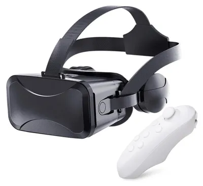 Produktbild von VR-Headset kompatibel mit – Universelle Virtual-Reality-Brille – Erleben Sie Ihre besten Handyspiele und 360°-Filme mit der neuen, weichen und komfortablen 3D-VR-Brille | Blau | mit Augenschutz