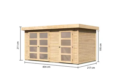 Productafbeelding van Woodfeeling tuinhuis, model Mühlentrup, in natuurlijke staat; 83541