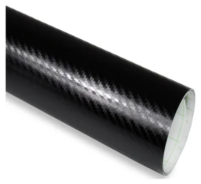 Produktbild von (17,14€/m²) Rapid Teck® Premium Autofolie Chrom Carbon Schwarz 152 cm Breite Laufmeterware selbstklebende Folie mit Luftkanälen Auto Folie