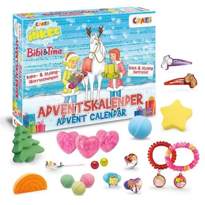 Produktbild von INKEE Bibi & Tina Adventskalender Kinder - Badespaß Spielzeug Adventskalender mit Badebomben & Beauty-Accessoires