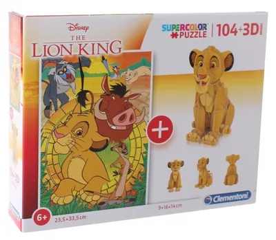 Obrázok produktu pre Clementoni Lion King, 104 kusov, Televízia / filmy, 6 rok / roky