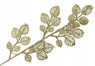 Produktbild von Domosfera Glitzernder Zweig Künstlicher Blumen Gold Dekorativ