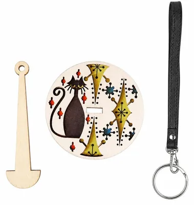 Produktbild von Strick Zubehör Tragbarer Garnhalter Holz mit Leder, 360° Drehbarer Yarn Holder für Häkeln Stricken Zuhause & Unterwegs