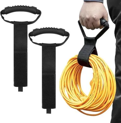 Produktbild von Kabelorganizer-Set mit Tragegriff und Klettverschluss - 2 Stück - Garage - Kabelbinder - Verstellbar