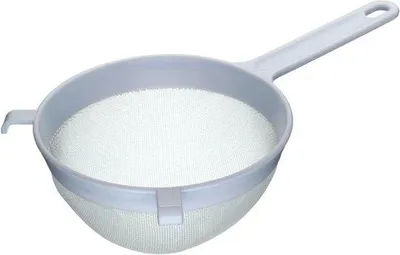 Produktbild von Kleine Plastiksieb 18cm Hitzebeständig Nylon Weiß