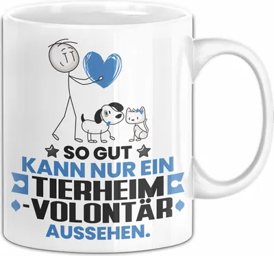 Produktbild von Tierheimvolontär Geschenk Tasse So Gut Kann Nur Ein Tierheimvolontär Aussehen Geschenkidee Kaffee-Becher (Weiß)