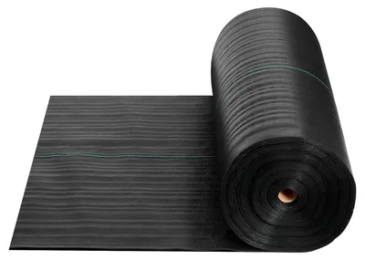 Produktbild von Unkrautvlies, strapazierfähig, 0,9 x 30,5 m, 141,7 g, Landschaftsbauvlies, gewebtes Unkrautvlies, Gartenvlies, Unkrautbarriere, Bodenabdeckung zur Unkrautbekämpfung, Geotextilgewebe, Gartenmatte, schwarz