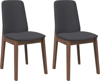 Produktbild von vidaXL Esszimmerstühle mit Kissen 2 Stk. Braun Massivholz Gummibaum