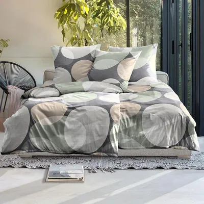 Produktbild von Irisette Edel-Feinbiber Bettwäsche Meran 8755 grau 135x200 cm + 80x80 cm