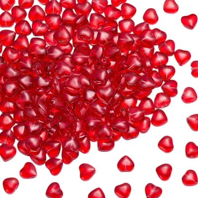 Productafbeelding van 200 Stuks Handgemaakte Glas Hart Kralen voor Sieraden Maken