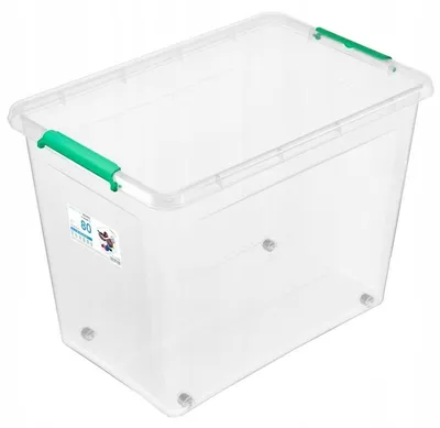 Produktbild von MOXOM Aufbewahrungsbox 80 L mit Deckel und Rollen