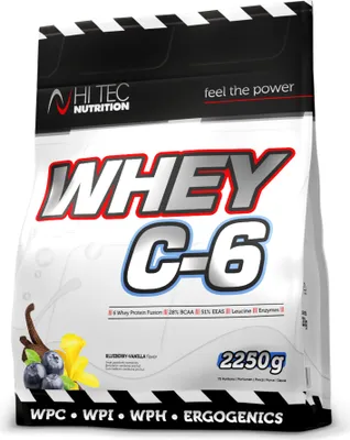 Produktbild von HI TEC Nutrition Whey C-6 - 2250g  Blaubeere- Vanille