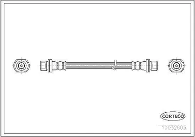 Produktbild von CORTECO 19032603 Bremsschlauch Hinten für TOYOTA RAV 4 I (SXA1)