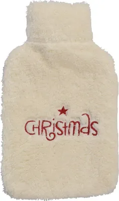 Imagen del producto de Bolsa de agua caliente con funda gris, de 34,5 x 21,5 cm, para relajación