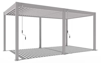 Immagine prodotto di Pergola Weide Classic in alluminio 3x5,3 m con tetto a lamelle, modello indipendente, colore Ivory Sand