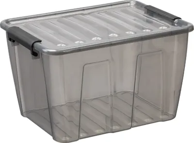 Produktbild von plast team Aufbewahrungsbox HOME BOX 15 Liter grau-transparent