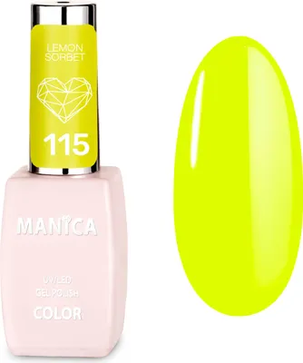 Image de Vernis à ongles hybride LED/UV Manica 10 ml – Sorbet citron – 115