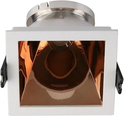 Obrázok produktu pre V-TAC GU10 zapustené stropné svietidlo White/Pink Gold Square VT-875