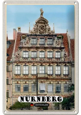 Produktbild von Blechschild Städte Nürnberg Pellerhaus Architektur 20x30cm