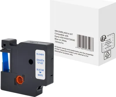 Produktbild von Schriftband wie Dymo S0720540 12mmx7m bl auf ws