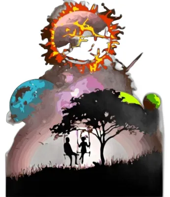 Imagen del producto de Pintura por números: Paisaje fantástico con 25 colores