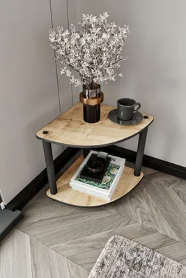 Obrázok produktu pre Skye Decor, kvalitný príkonový stolík, buk, 34 x 38 x 34 cm | 100% MDF, robustné nohy | Moderný škandinávsky štýl, ideálny do obývačky a spálne.