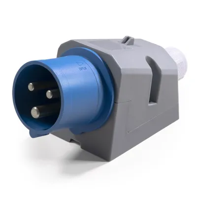 Produktbild von CEE-Stecker McPower, Wandmontage, IP44, 250V, 16A, 3-polig, IP44