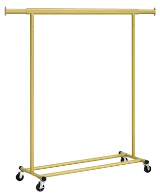 Kleiderständer auf Rollen, ausziehbar, 100 kg, Gold