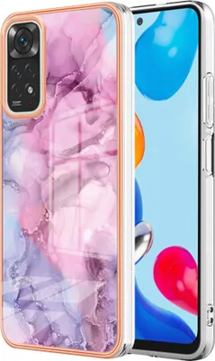 Image de Etui pour Xiaomi Redmi Note 11S / Note 11 4G, étui en silicone TPU à motifs, pare-chocs anti-chocs Rose
