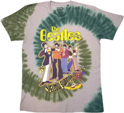 Produktbild von The Beatles - "Yellow Submarine Band In Line" T-Shirt für Herren/Damen Uni RO12068 (XL) (Grau/Grün)