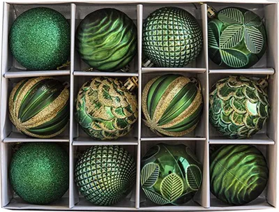 Produktbild von 12 Stš¹ck bruchsichere Weihnachtskugeln, 6 cm, Weihnachtsbaumschmuck, Weihnachtsbaum-Anh?nger fš¹r Weihnachtsbaumkugeln, Ornamente (grš¹n)