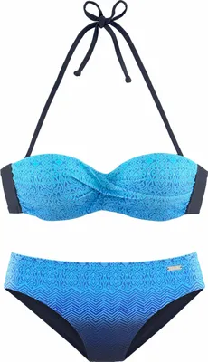 Produktbild von LASCANA Bügel-Bandeau-Bikini blau Größe 32 Cup A