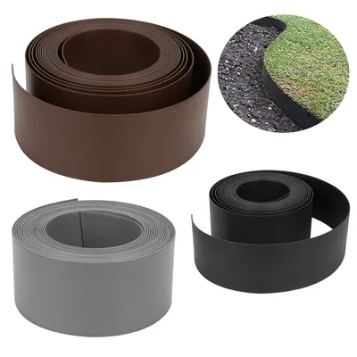 Image de Yakimz Bordure de pelouse gravier bordure de parterre bordure de tonte bande de gazon bordure supérieure chemins de jardin bordure de pelouse marron 1000x14cm