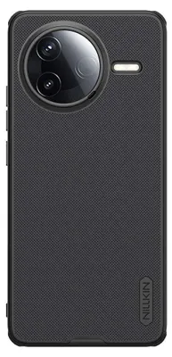 The back of a black smartphone case with a textured surface and a camera module.